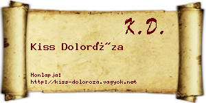 Kiss Doloróza névjegykártya